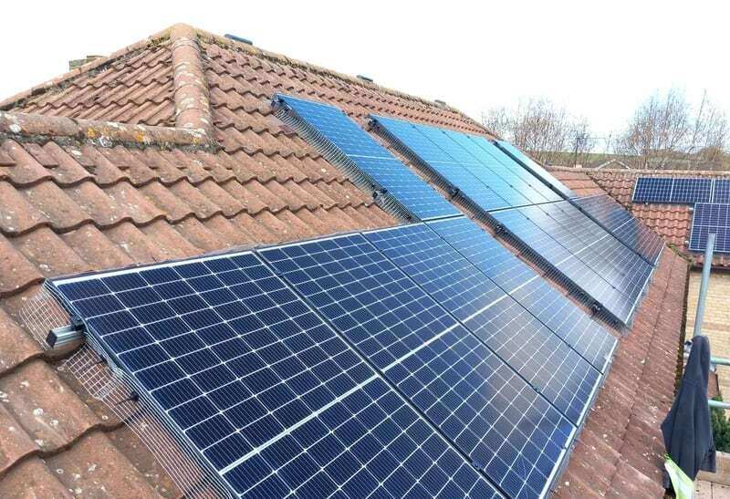 Solar panel on top of roof of house - image supplied by The Hyde Group